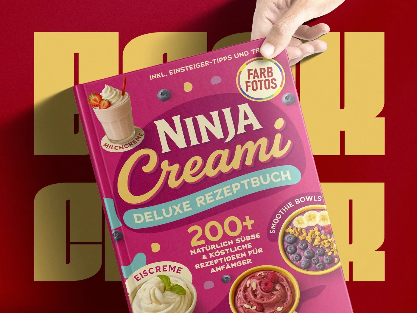 Ninja Creami cookbook cover design